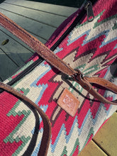 Load image into Gallery viewer, Matt Cameron Kilim Leather Handle Wool Handbag Purse