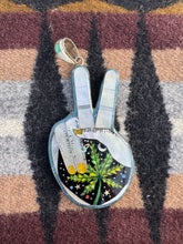 Load image into Gallery viewer, Peace Sign Micro Inlay Grateful Dead Weed Pendant
