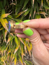 Load image into Gallery viewer, Artist Larry Castillo Opal Brass Inlay Ring