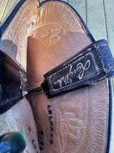 Load image into Gallery viewer, Vintage LARRY MAHAN RODEO CACTUS BLACK COWGIRL COWBOY WESTERN BOOTS- 8