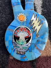Load image into Gallery viewer, Peace Sign Micro Inlay Grateful Dead Weed Pendant