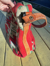 Load image into Gallery viewer, Matt Cameron Kilim Leather Handle Wool Handbag Purse