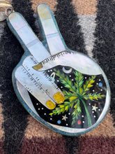 Load image into Gallery viewer, Peace Sign Micro Inlay Grateful Dead Weed Pendant
