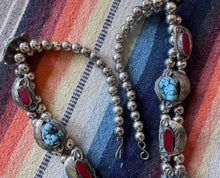 Load image into Gallery viewer, Nickel Howlite & Coral Block Statement Necklace