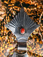 Load image into Gallery viewer, Navajo Turquoise Coral Bear Claw Marked Pendant