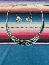 Load image into Gallery viewer, Vintage Mexican Malachite Inlay Necklaces and Earrings
