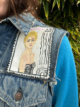 Load image into Gallery viewer, Painted Madonna Levi’s Big E Denim Vest
