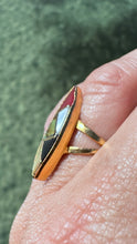 Load image into Gallery viewer, Vintage Inlay Brass Ring
