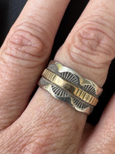 Load image into Gallery viewer, Native Sterling Silver 14K Stamped Ring
