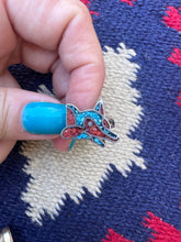 Load image into Gallery viewer, Fox Crushed Turquoise Coral Ring
