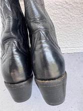 Load image into Gallery viewer, Cowboy Black Leather Boots
