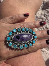 Load image into Gallery viewer, Brain Jones Navajo Large Charoite Ring
