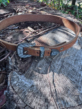 Load image into Gallery viewer, Vintage Sterling Mother of Pearl Inlay Belt
