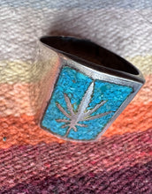 Load image into Gallery viewer, Pot Leaf Turquoise Ring
