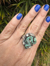 Load image into Gallery viewer, Handmade Turquoise Snake Ring
