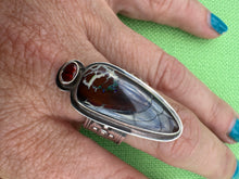 Load image into Gallery viewer, Bounder Opal Garnet Stone Ring
