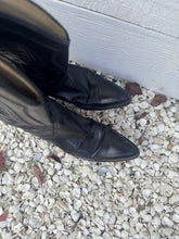 Load image into Gallery viewer, Remington Western Black Soft Leather Boots-Size 9
