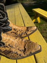 Load image into Gallery viewer, Snakeskin Cowboy Boots -Size 11.5
