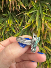 Load image into Gallery viewer, Handmade Turquoise Snake Ring
