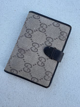 Load image into Gallery viewer, Vintage Gucci Monogram Leather Brown Card Or Photo Wallet
