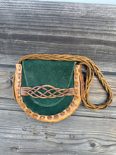 Load image into Gallery viewer, 1960s Hand Tooled Braided Leather Purse
