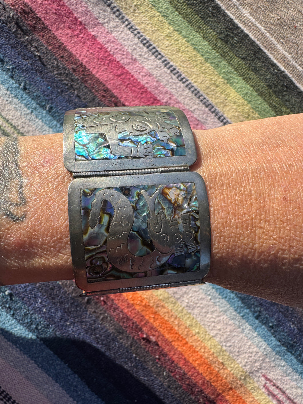 Mexican Sterling Silver Cuff Bracelet