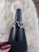 Load image into Gallery viewer, Onyx Oval Double Band Ring
