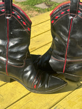 Load image into Gallery viewer, Patent Leather Cutout Cowboy Boots-Women Size 7.5
