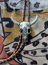 Load image into Gallery viewer, Bull Skull Bolo Tie Necklace
