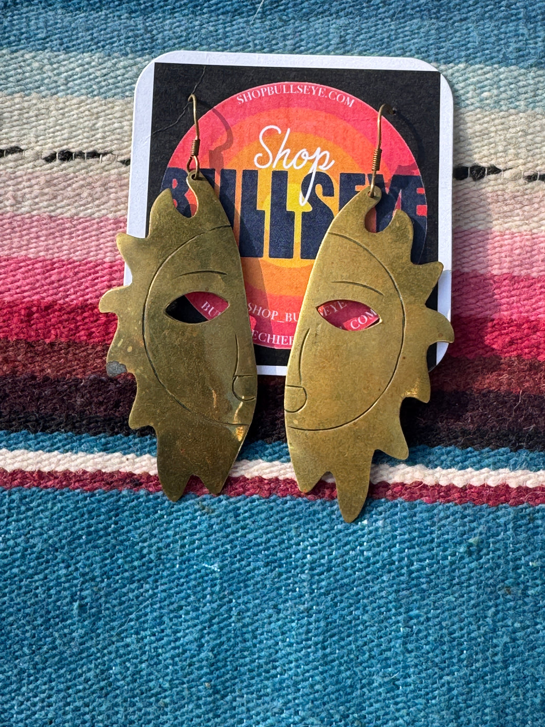 Sun Brass Earrings