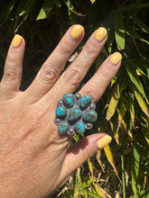 Load image into Gallery viewer, Kingman Turquoise Cluster Ring
