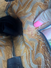 Load image into Gallery viewer, Justin Gray Navy Cowboy Boots
