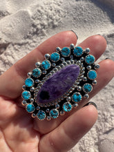 Load image into Gallery viewer, Brain Jones Navajo Large Charoite Ring
