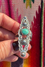 Load image into Gallery viewer, Long Star Turquoise Ring
