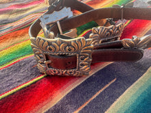 Load image into Gallery viewer, Vintage Brighton Brown Square Concho Belt
