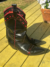 Load image into Gallery viewer, Patent Leather Cutout Cowboy Boots-Women Size 7.5
