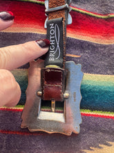 Load image into Gallery viewer, Vintage Brighton Brown Square Concho Belt

