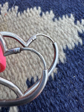 Load image into Gallery viewer, Heart Shape Hoop Sterling Silver Earrings
