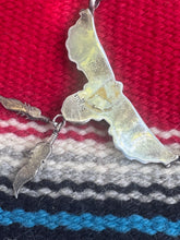 Load image into Gallery viewer, Navajo Turquoise Coral Hanging Feathers Necklace
