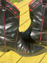 Load image into Gallery viewer, Patent Leather Cutout Cowboy Boots-Women Size 7.5
