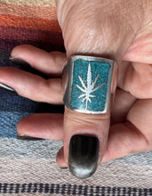 Load image into Gallery viewer, Pot Leaf Turquoise Ring
