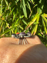 Load image into Gallery viewer, Amethyst + Coral Ring
