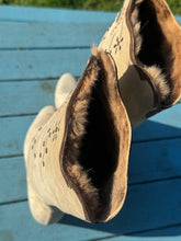 Load image into Gallery viewer, 1980&#39;s Andrea  Pfister for Neiman Marcus Floral Embroidery Suede Boots
