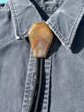 Load image into Gallery viewer, Agate Tomb Shape Tie Bolo Necklace
