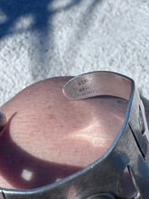 Load image into Gallery viewer, Vintage Rose Quartz Mexico Sterling Silver Cuff Bracelet
