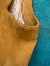 Load image into Gallery viewer, 1970&#39;s Groovy Leo Zodiac Suede  Cutout Vest
