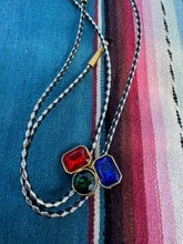 Load image into Gallery viewer, 1980s Rhinestone Bolo Tie Necklace
