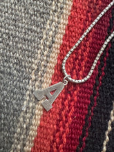 Load image into Gallery viewer, “A” Charm Sterling Silver Necklace
