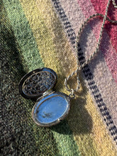 Load image into Gallery viewer, Floral Sterling Silver Locket Necklace
