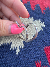 Load image into Gallery viewer, Heart Shape Hoop Sterling Silver Earrings
